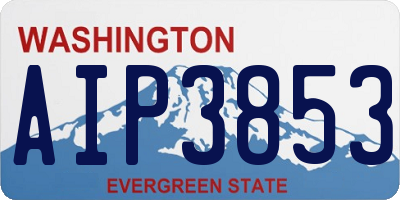 WA license plate AIP3853