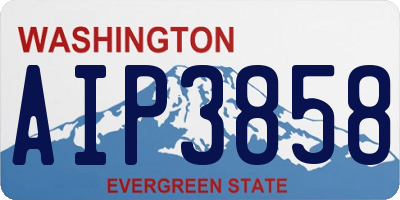 WA license plate AIP3858
