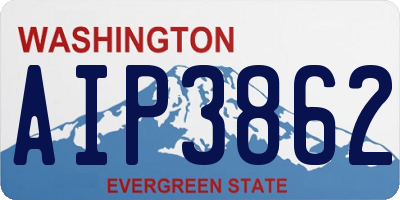 WA license plate AIP3862