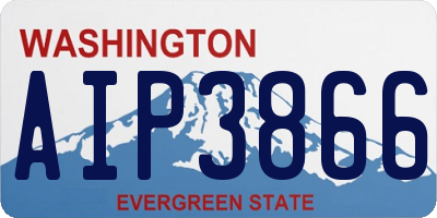 WA license plate AIP3866
