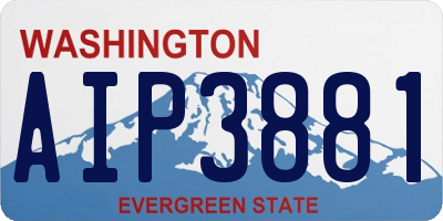 WA license plate AIP3881