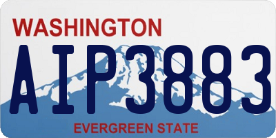 WA license plate AIP3883