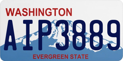 WA license plate AIP3889