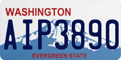 WA license plate AIP3890