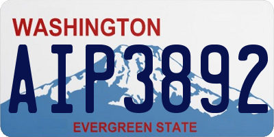 WA license plate AIP3892