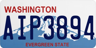 WA license plate AIP3894