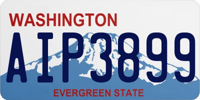 WA license plate AIP3899
