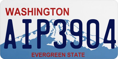 WA license plate AIP3904