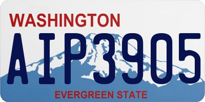 WA license plate AIP3905