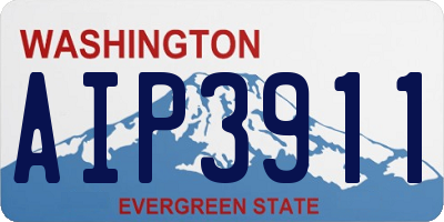 WA license plate AIP3911
