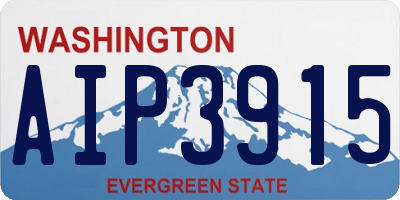 WA license plate AIP3915