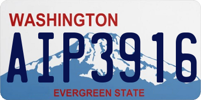 WA license plate AIP3916