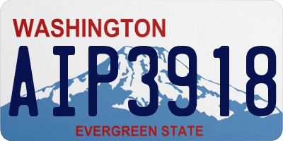 WA license plate AIP3918