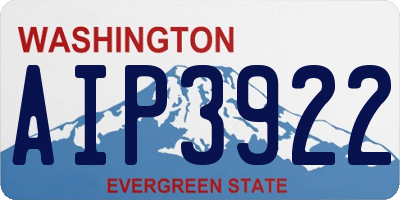 WA license plate AIP3922