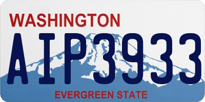 WA license plate AIP3933