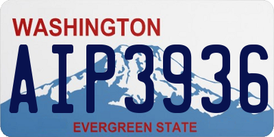 WA license plate AIP3936