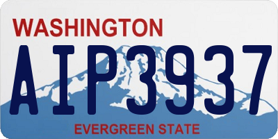 WA license plate AIP3937