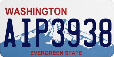 WA license plate AIP3938