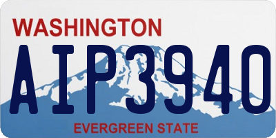 WA license plate AIP3940