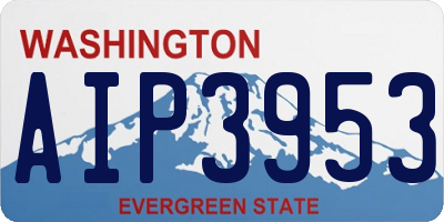 WA license plate AIP3953