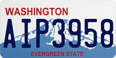 WA license plate AIP3958