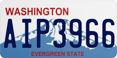 WA license plate AIP3966