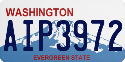 WA license plate AIP3972