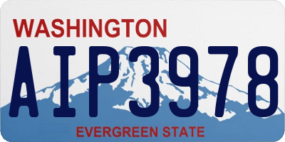 WA license plate AIP3978