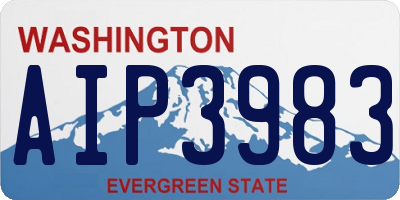 WA license plate AIP3983
