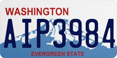 WA license plate AIP3984