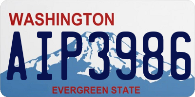 WA license plate AIP3986