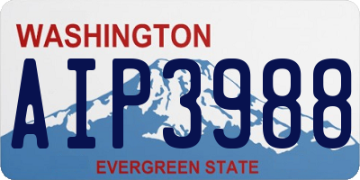 WA license plate AIP3988