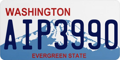 WA license plate AIP3990
