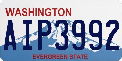 WA license plate AIP3992