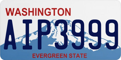 WA license plate AIP3999
