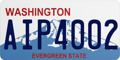 WA license plate AIP4002