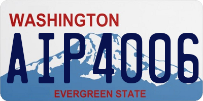 WA license plate AIP4006