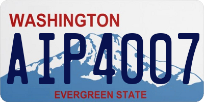 WA license plate AIP4007