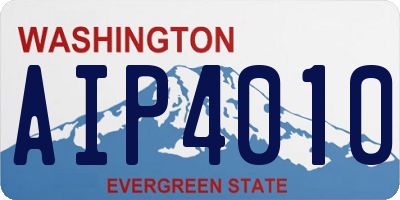 WA license plate AIP4010