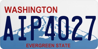 WA license plate AIP4027