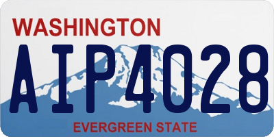 WA license plate AIP4028