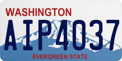 WA license plate AIP4037