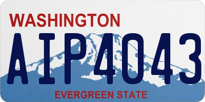WA license plate AIP4043