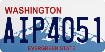 WA license plate AIP4051