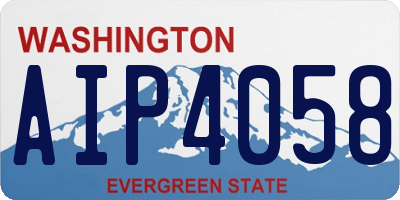 WA license plate AIP4058