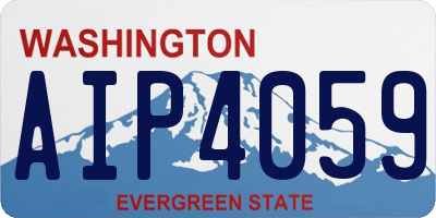 WA license plate AIP4059