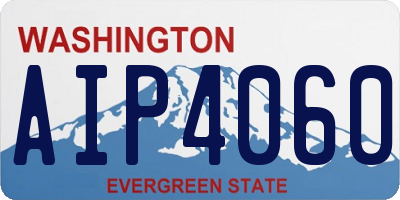 WA license plate AIP4060