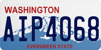 WA license plate AIP4068