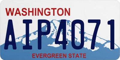 WA license plate AIP4071