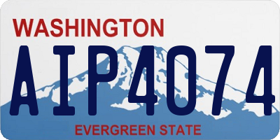 WA license plate AIP4074
